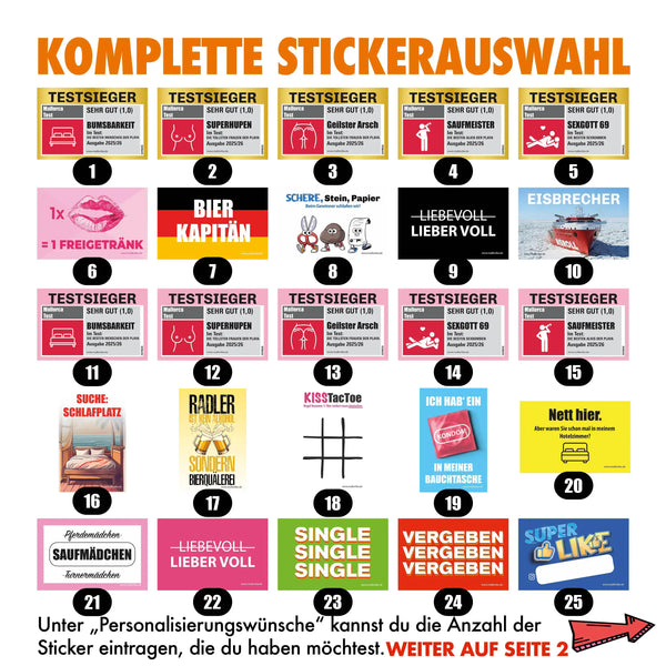 Komplette Stickerauswahl von MalleVibe – alle Mallorca Sticker im Set